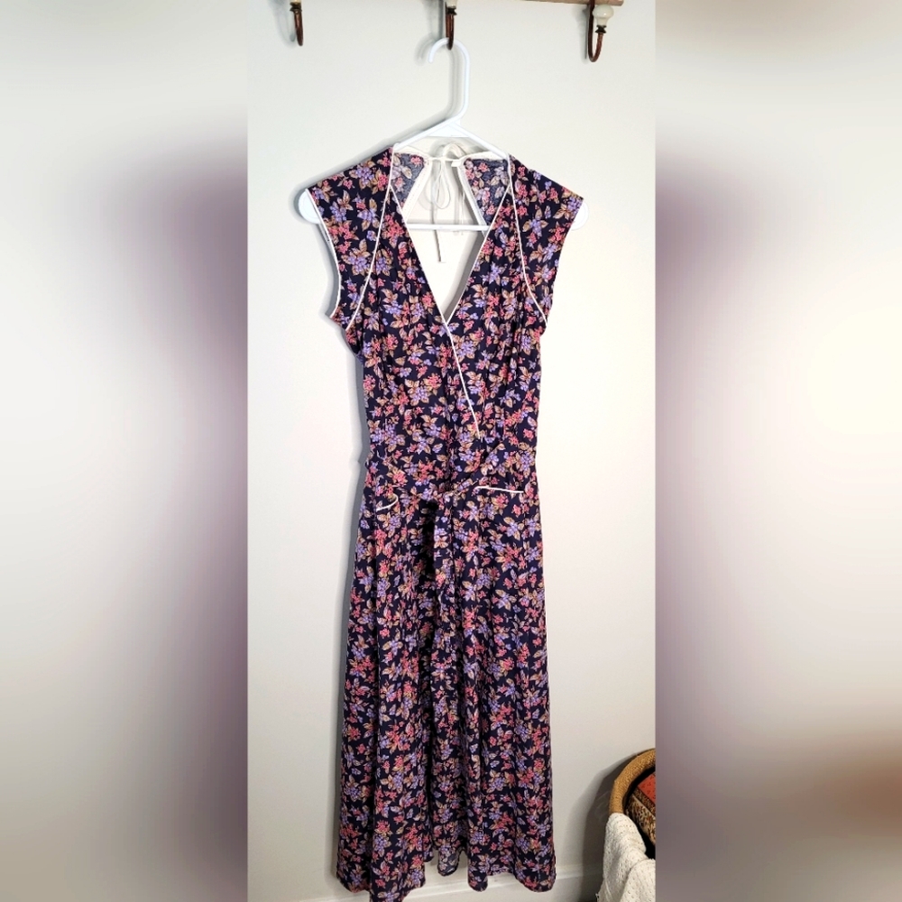 Vintage 1980s Wraparound Floral Summer Sundress